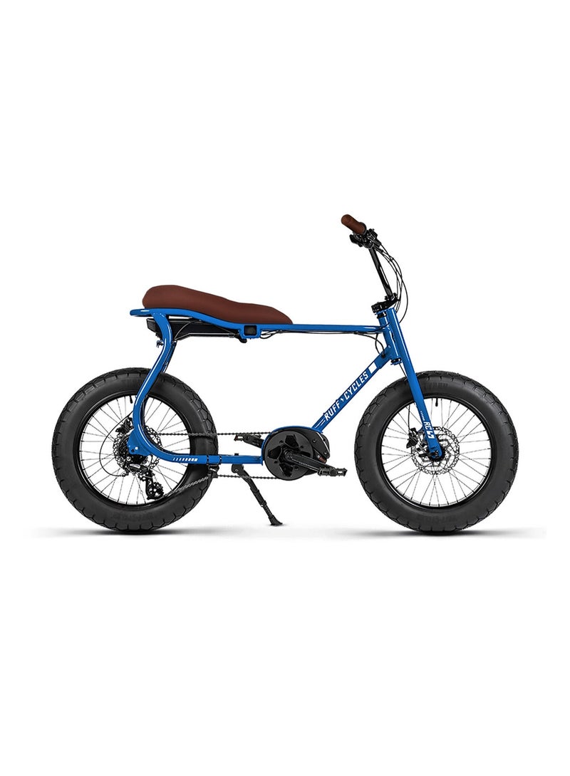 Ruff Cycles Lil'Buddy Men's E-Bike, Bosch Active Line Motor, Paposo Blue, Cruiser Style, Fat Tyres - Image 1